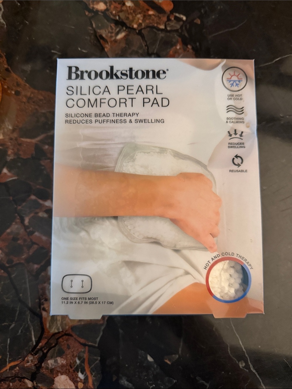 Brookstone White and Gray Silica Pearl Comfort Pad